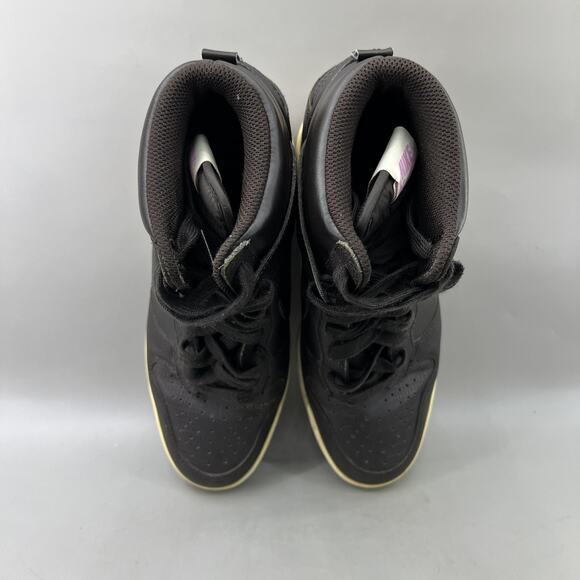Nike Dunk Sky Hi Wedge Shoes Women Size 9.5 Black Brown Hidden Heel Mid Sneakers - Picture 5 of 8